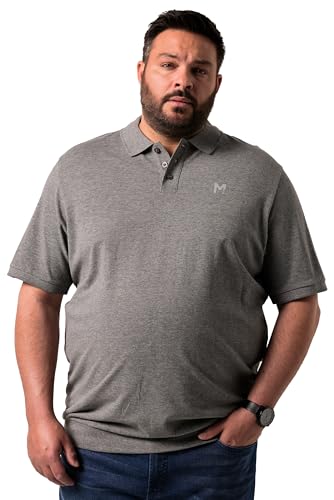 Men Plus Herren große Größen Übergrößen Menswear L-8XL Men+ Poloshirt, Bauchfit, Basic, Piqué, Halbarm, XL bis 10 XL grau Melange 9XL 836264123-9XL von Men Plus