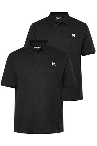 Men Plus Herren große Größen Übergrößen Menswear L-8XL Men+ Poloshirts, 2er-Pack, Basic, Piqué, Halbarm, bis 8 XL schwarz 7XL 836258100-7XL von Men Plus