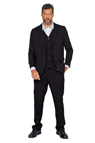 Men Plus Herren große Größen Übergrößen Menswear L-8XL Men+ Sakko, Baukasten, Regular Fit, bis 35 schwarz 30 200102100-30 von Men Plus