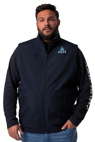 Men Plus Herren große Größen Übergrößen Menswear L-8XL Men+ Softshell-Weste, Stehkragen, bis 8 XL navy blau 8XL 835414130-8XL von Men Plus