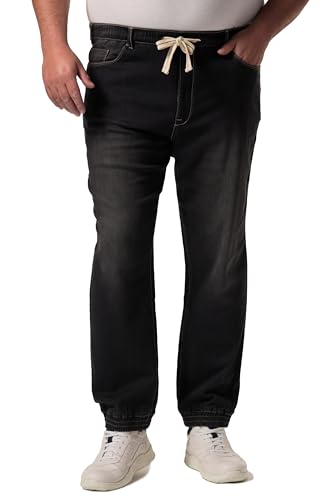 Men Plus Herren große Größen Übergrößen Menswear L-8XL Men+ Superstretch-Schlupfjeans, Straight Fit, bis 8 XL Black 3XL 837313100-3XL von Men Plus