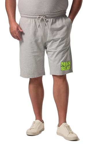 Men Plus Herren große Größen Übergrößen Menswear L-8XL Men+ Sweatbermuda, Neon-Print, Elastikbund, bis 8 XL grau Melange 3XL 837689123-3XL von Men Plus