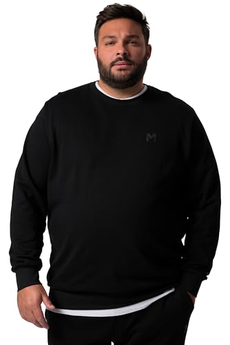 Men Plus Herren große Größen Übergrößen Menswear L-8XL Men+ Sweatshirt, Basic, Rundhalsausschnitt, bis 8 XL schwarz 3XL 834865100-3XL von Men Plus