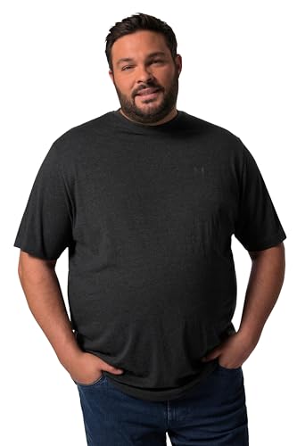 Men Plus Herren große Größen Übergrößen Menswear L-8XL Men+ T-Shirt, Basic, Halbarm, Rundhals, bis 8 XL schwarz XXL 836276100-XXL von Men Plus