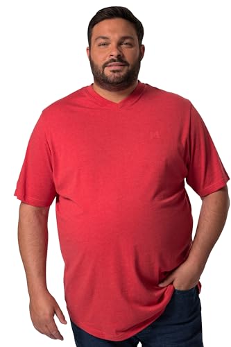 Men Plus Herren große Größen Übergrößen Menswear L-8XL Men+ T-Shirt, Basic, Halbarm, V-Ausschnitt, bis 8 XL rot 4XL 836279535-4XL von Men Plus