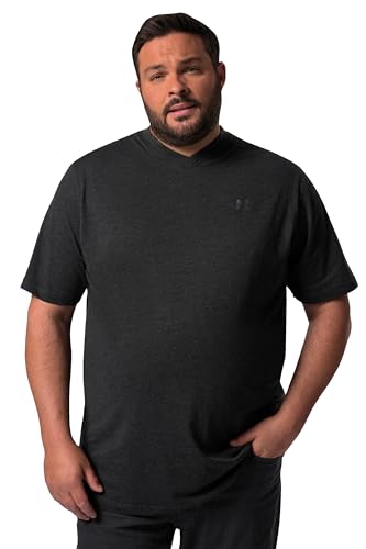 Men Plus Herren große Größen Übergrößen Menswear L-8XL Men+ T-Shirt, Basic, Halbarm, V-Ausschnitt, bis 8 XL schwarz 7XL 836279100-7XL von Men Plus