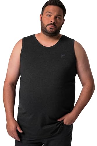 Men Plus Herren große Größen Übergrößen Menswear L-8XL Men+ Tanktop, Basic, Rundhals, bis 8 XL schwarz 4XL 836303100-4XL von Men Plus