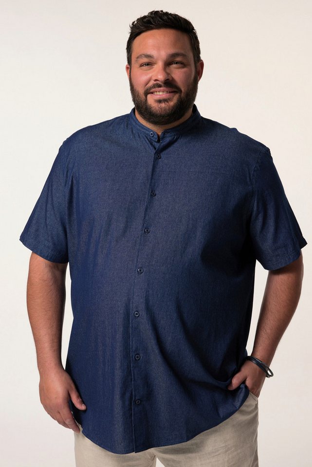 Men Plus Kurzarmhemd Men+ Jeansoptik-Hemd Halbarm Stehkragen bis 8 XL von Men Plus