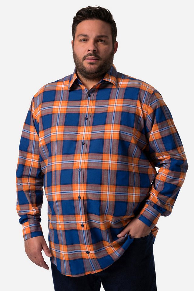 Men Plus Kurzarmhemd Men+ Karohemd Langarm Kentkragen Comfort Fit von Men Plus