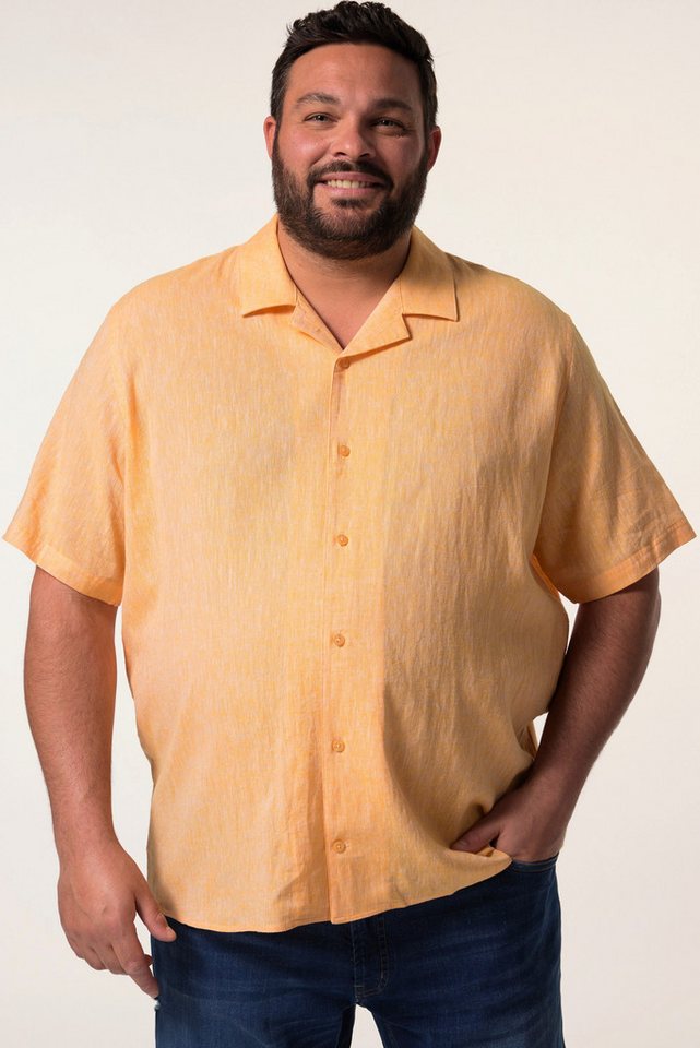 Men Plus Kurzarmhemd Men+ Leinenmix-Hemd Halbarm Cubakragen Cuba Fit von Men Plus