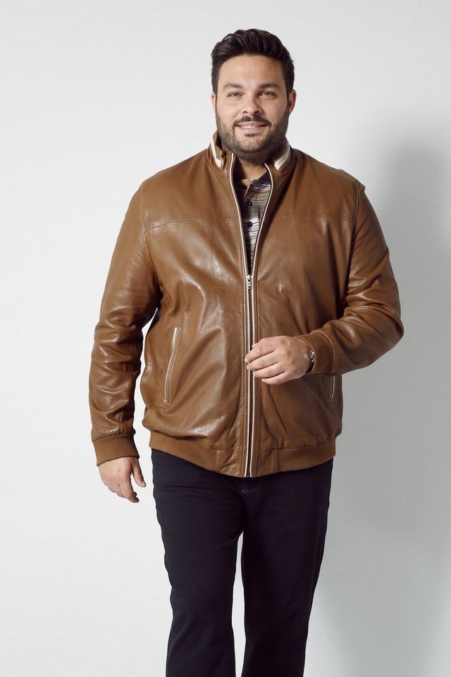 Men Plus Lederjacke Lederjacke Spezialschnitt von Men Plus