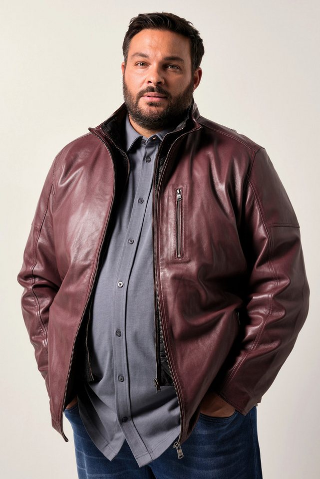 Men Plus Lederjacke Men+ Lederjacke Leder Lammnappaleder bis 7 XL von Men Plus