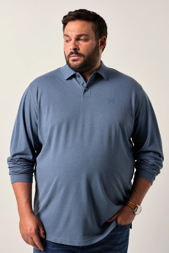 Men Plus Poloshirt Men+ Poloshirt Basic Piqué Langarm bis 8 XL von Men Plus