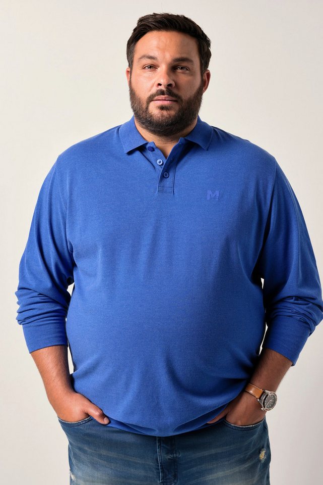 Men Plus Poloshirt Men+ Poloshirt Bauchfit Basic Piqué Langarm von Men Plus