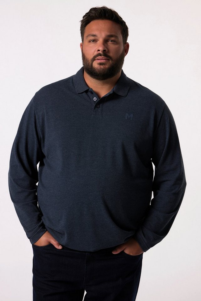 Men Plus Poloshirt Men+ Poloshirt Bauchfit Basic Piqué Langarm von Men Plus