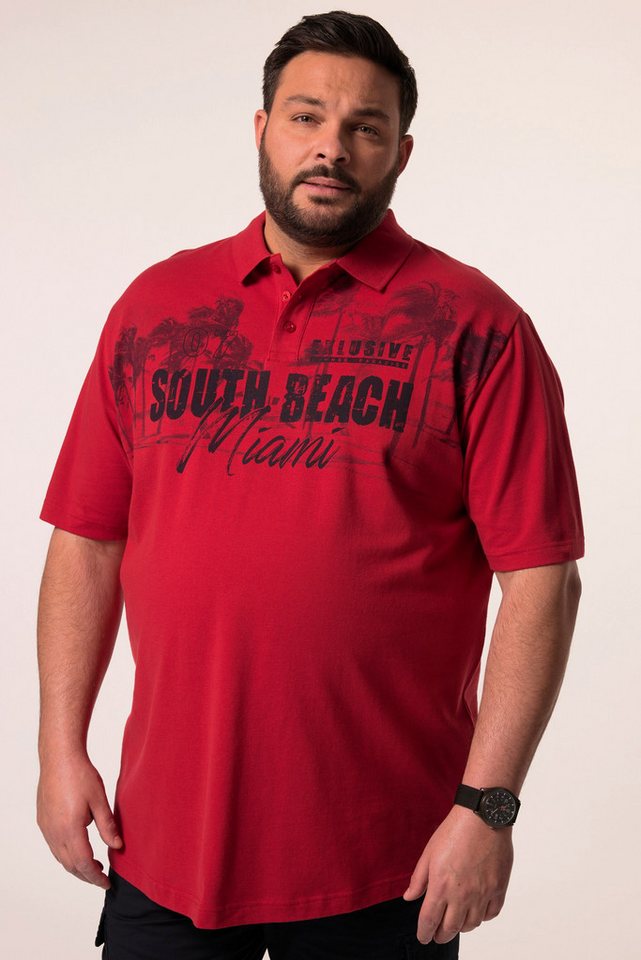 Men Plus Poloshirt Men+ Poloshirt Halbarm Brustprint Piqué bis 8 XL von Men Plus