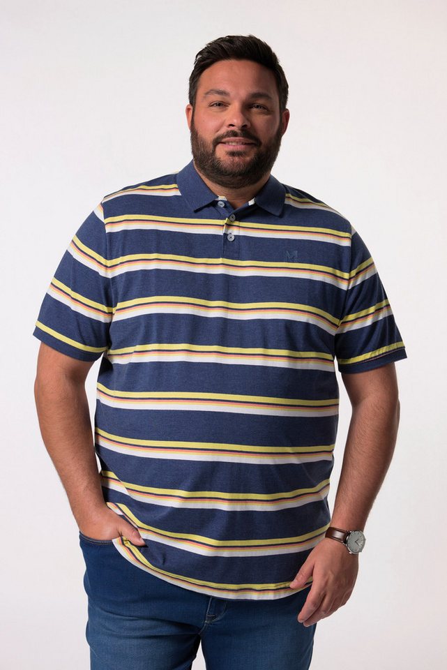 Men Plus Poloshirt Men+ Poloshirt Halbarm Ringel bis 8 XL von Men Plus