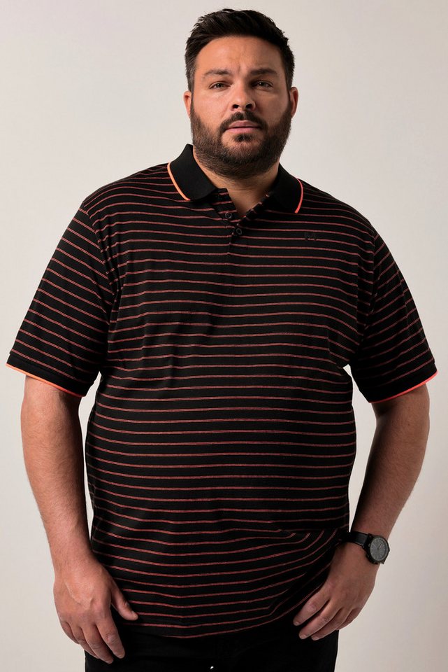 Men Plus Poloshirt Men+ Poloshirt Jersey Ringel Halbarm bis 8 XL von Men Plus