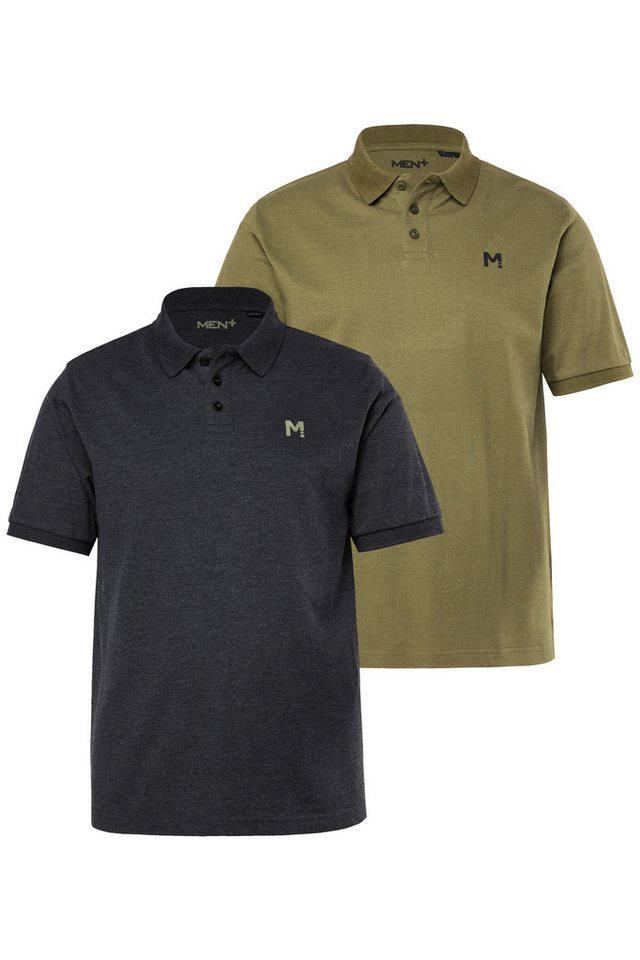 Men Plus Poloshirt Men+ Poloshirts 2er-Pack Basic Piqué Halbarm von Men Plus
