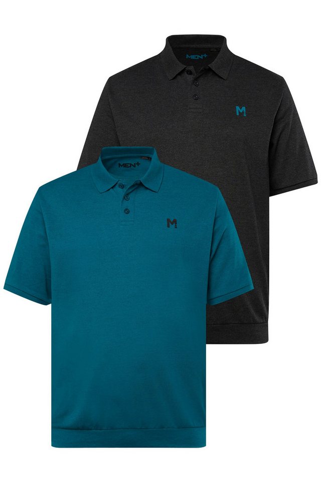 Men Plus Poloshirt Men+ Poloshirts 2er-Pack Bauchfit Basic Piqué von Men Plus