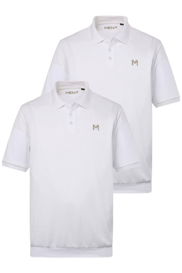 Men Plus Poloshirt Men+ Poloshirts 2er-Pack Bauchfit Basic Piqué von Men Plus