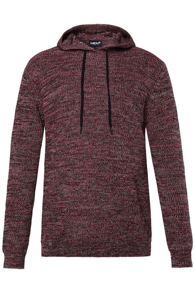 Men Plus Rundhalspullover Men+ Kapuzen-Pullover Strick Hoodie Melangestrick von Men Plus