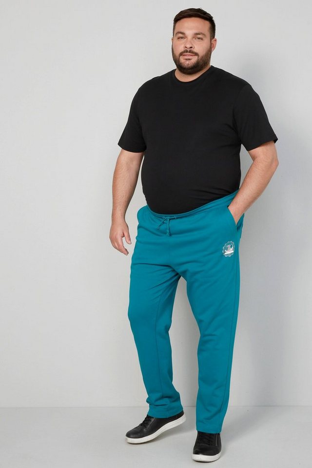 Men Plus Sweathose Jogginghose mit Print von Men Plus