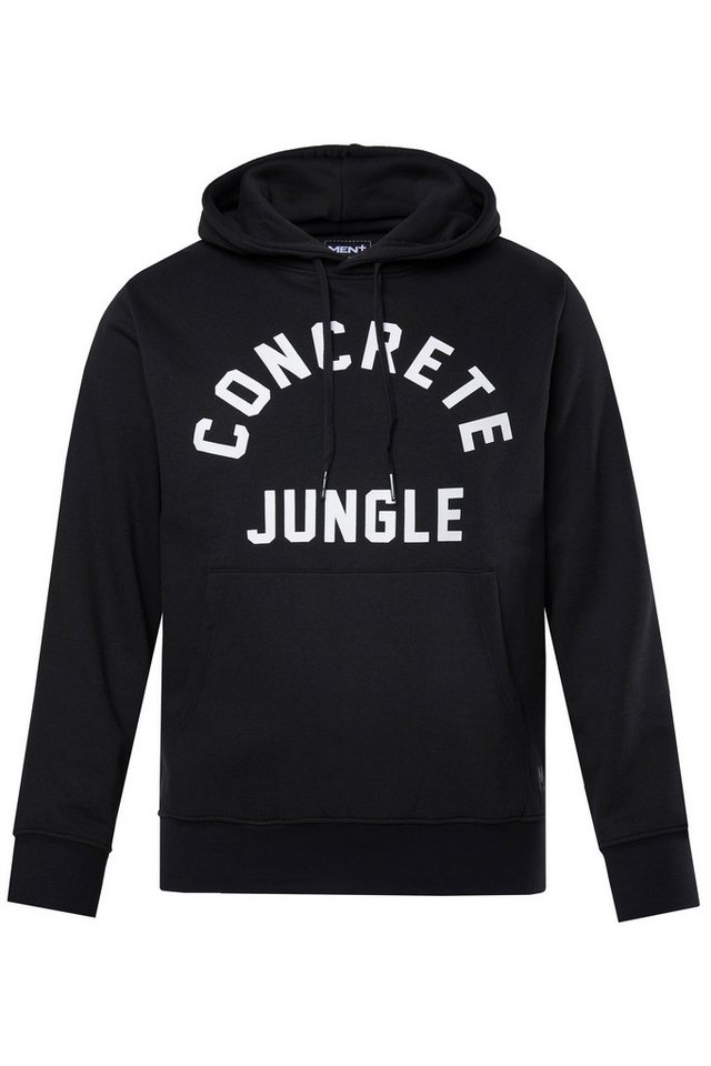 Men Plus Sweatshirt Men+ Hoodie Brustprint Kängurutaschen bis 8 XL von Men Plus