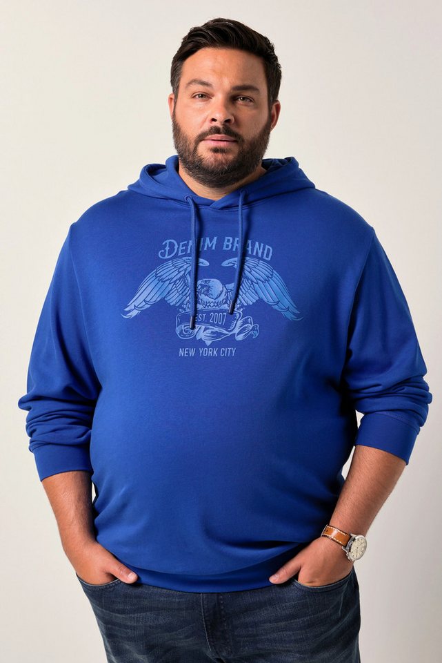 Men Plus Sweatshirt Men+ Hoodie Kapuzensweater Brustprint bis 8 XL von Men Plus