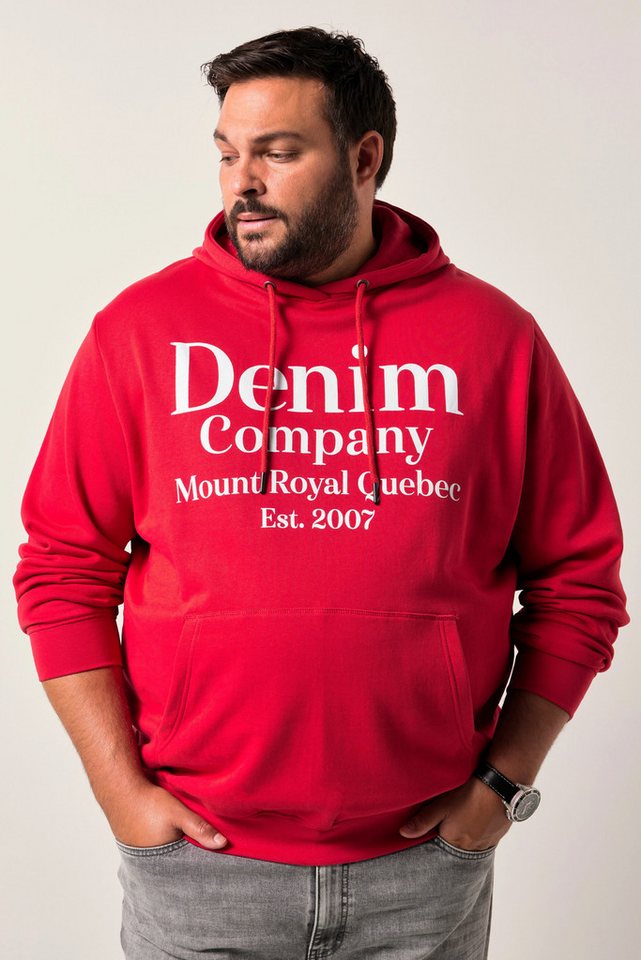 Men Plus Sweatshirt Men+ Hoodie Kapuzensweater Brustprint bis 8 XL von Men Plus