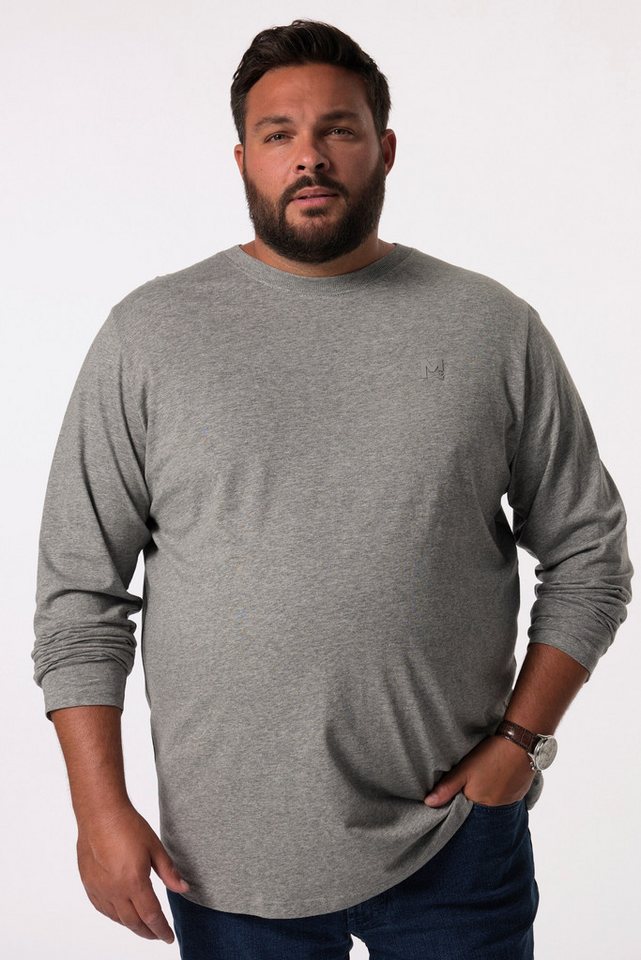 Men Plus T-Shirt Men+ Langarmshirt Basic Rundhals bis 8 XL von Men Plus