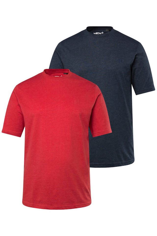 Men Plus T-Shirt Men+ T-Shirt Basic 2er-Pack Halbarm Rundhals Men Plus T-Shirt Men+ T-Shirt Basic 2er-Pack Halbarm Rundhals von Men Plus