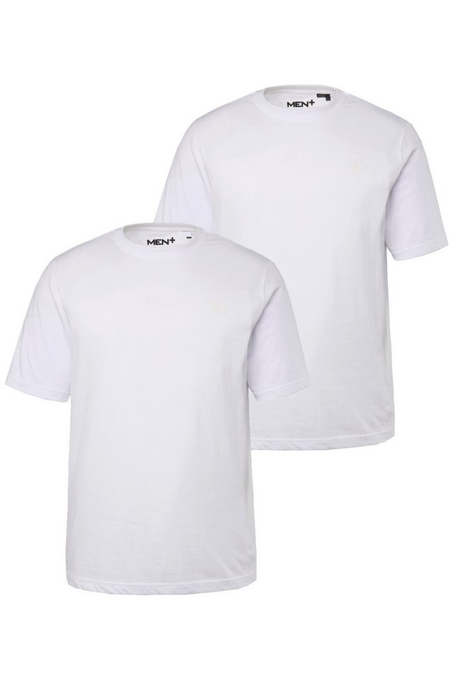 Men Plus T-Shirt Men+ T-Shirt Basic 2er-Pack Halbarm Rundhals Men Plus T-Shirt Men+ T-Shirt Basic 2er-Pack Halbarm Rundhals von Men Plus
