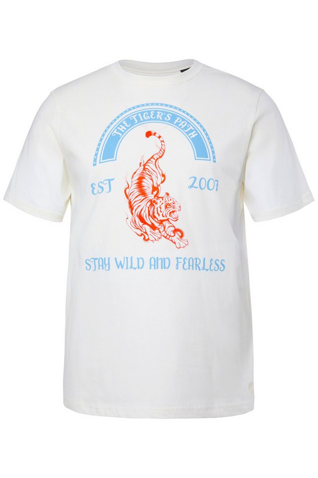 Men Plus T-Shirt Men+ T-Shirt Brustprint Halbarm Rundhals bis 8 XL von Men Plus