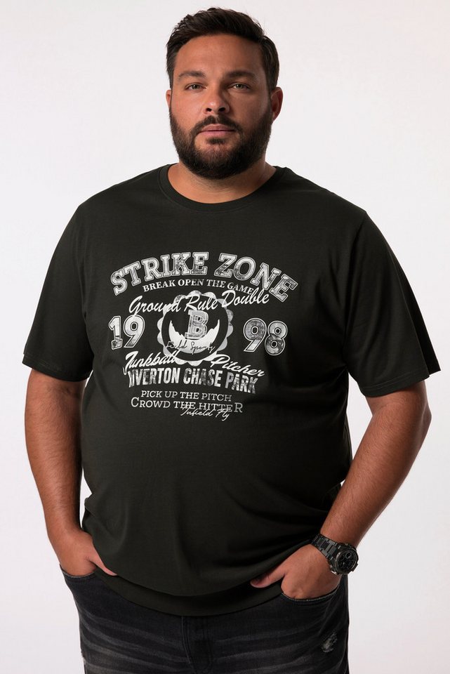 Men Plus T-Shirt Men+ T-Shirt Halbarm Bauchfit Frontdruck bis 8 XL von Men Plus