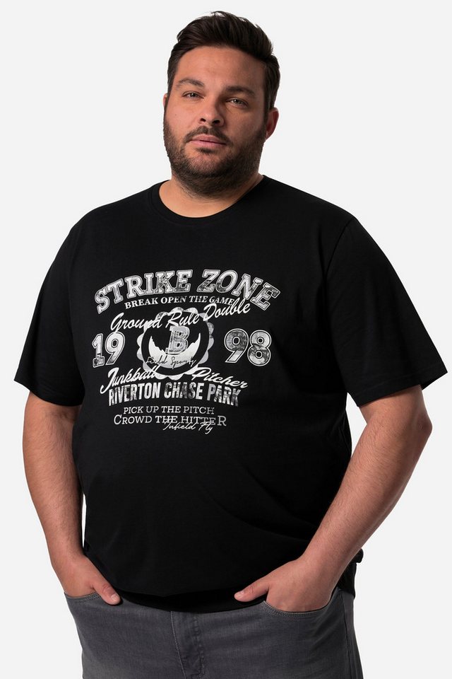 Men Plus T-Shirt Men+ T-Shirt Halbarm Bauchfit Frontdruck bis 8 XL von Men Plus