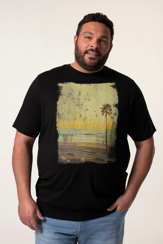 Men Plus T-Shirt Men+ T-Shirt Halbarm Bauchfit Print Rundhals von Men Plus