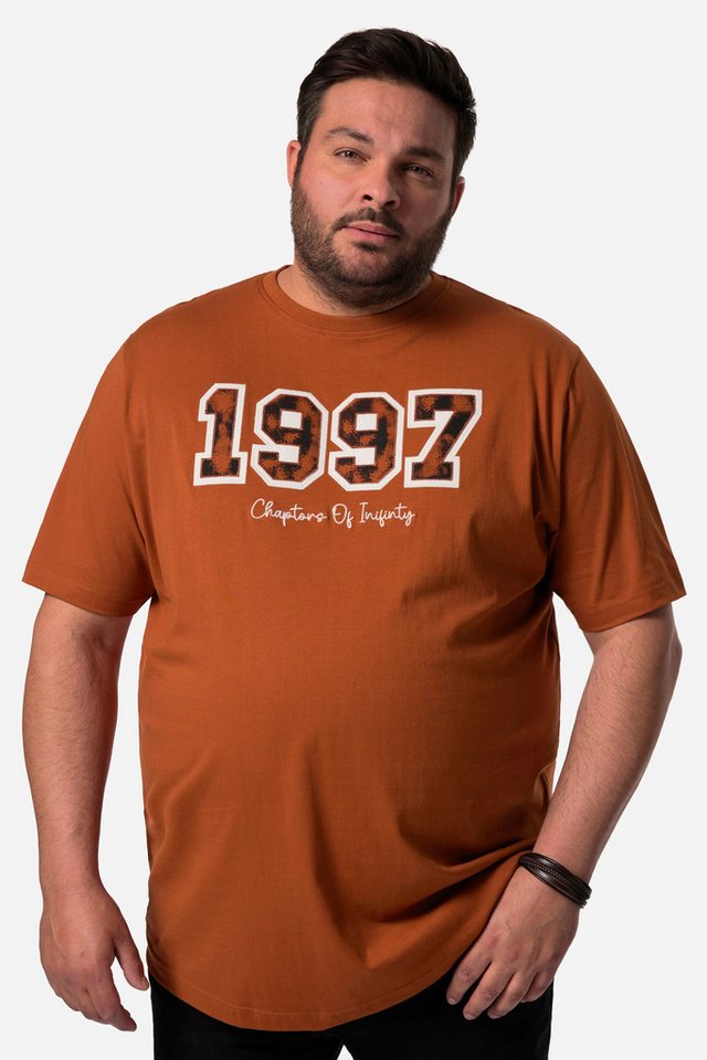 Men Plus T-Shirt Men+ T-Shirt Halbarm Brustprint bis 8 XL von Men Plus