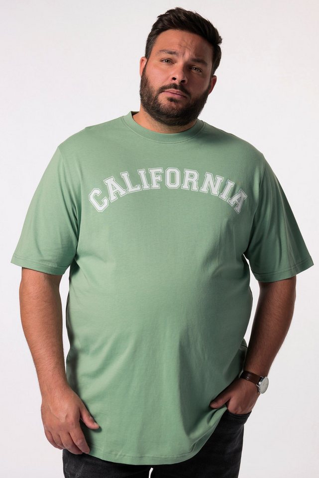 Men Plus T-Shirt Men+ T-Shirt Halbarm Brustprint bis 8 XL von Men Plus