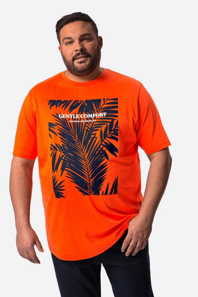 Men Plus T-Shirt Men+ T-Shirt Halbarm großer Print Rundhals von Men Plus