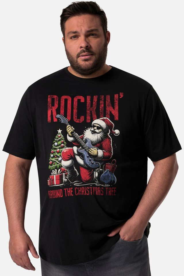 Men Plus T-Shirt Men+ T-Shirt Halbarm großer Print Rundhals von Men Plus