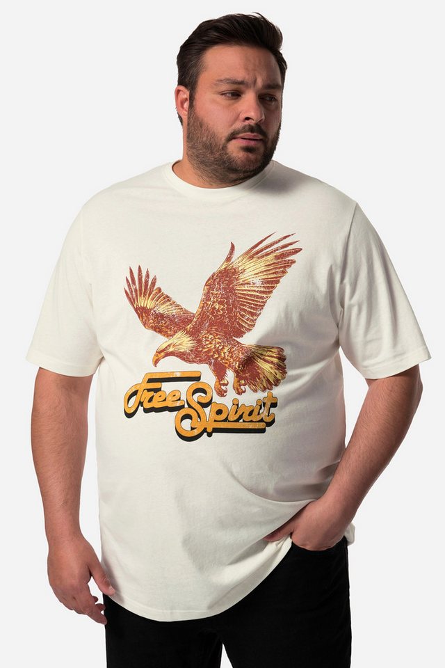 Men Plus T-Shirt Men+ T-Shirt Halbarm großer Print Rundhals von Men Plus
