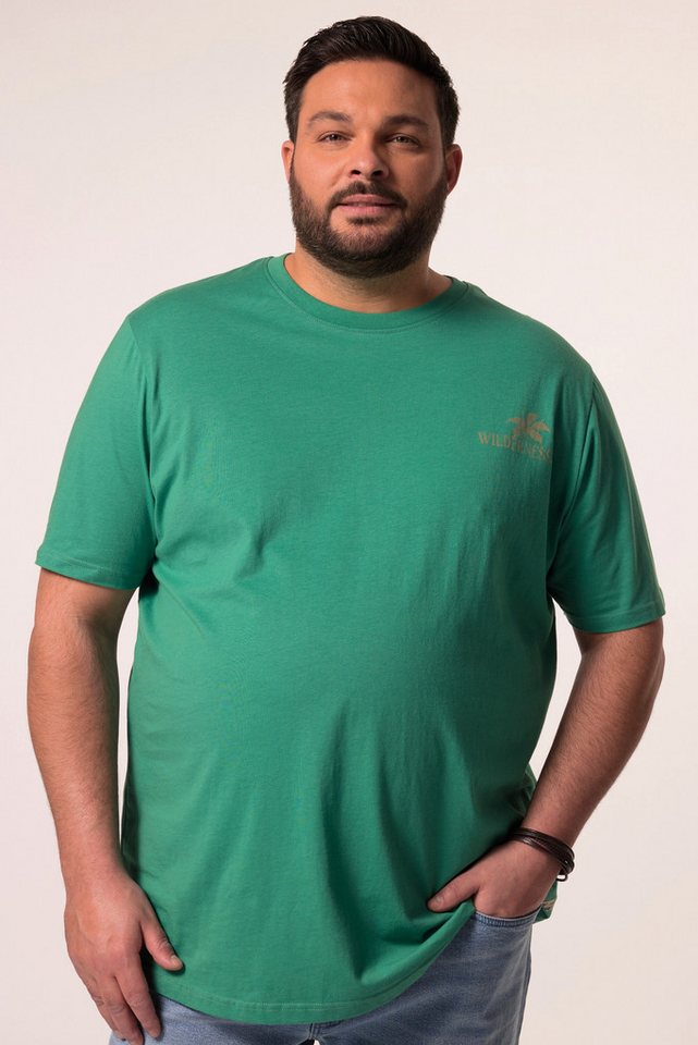 Men Plus T-Shirt Men+ T-Shirt Halbarm großer Rücken-Print Rundhals von Men Plus