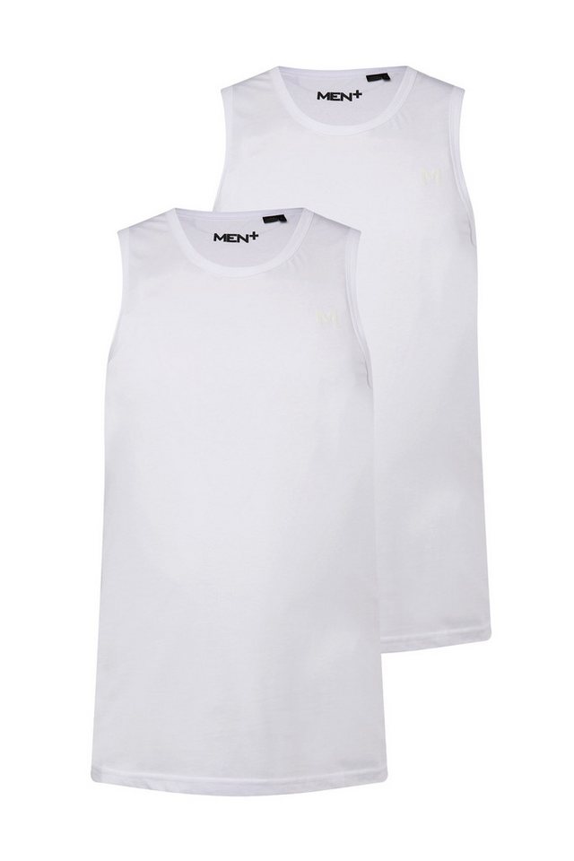 Men Plus T-Shirt Men+ Tanktop Basic 2er-Pack Rundhals bis 8 XL von Men Plus
