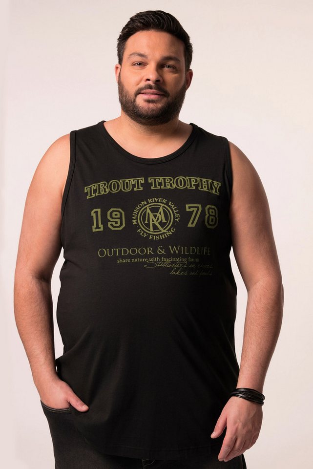 Men Plus T-Shirt Men+ Tanktop Unterhemd Print Rundhals bis 8 XL von Men Plus