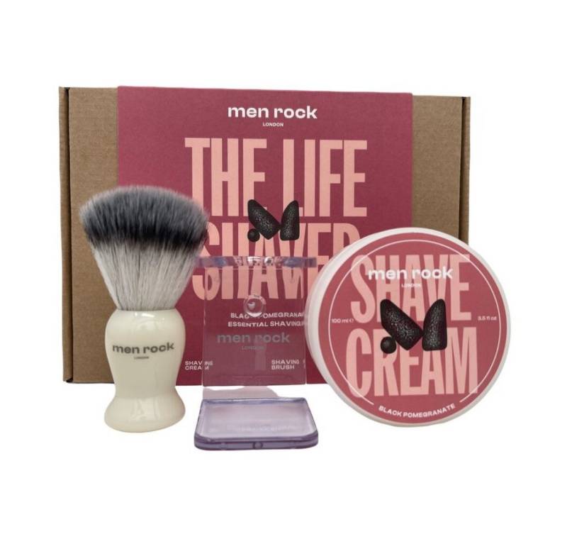 Men Rock London Hautpflege-Set Dárková sada holicí péèe Black Pomegranate (Shaving Gift Set) von Men Rock London