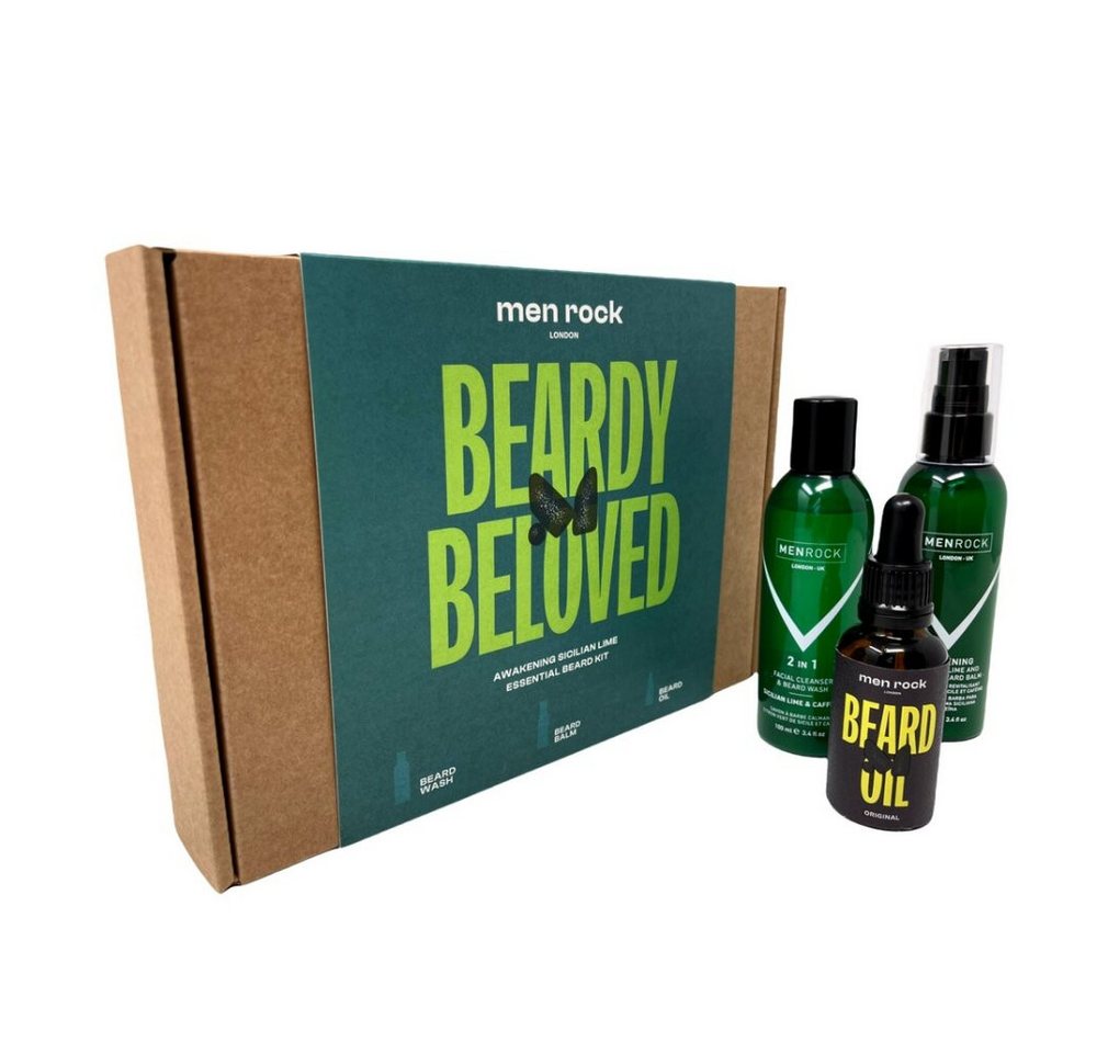Men Rock London Hautpflege-Set Dárková sada péèe o vousy Sicilian Lime (Beard Care Gift Set) von Men Rock London