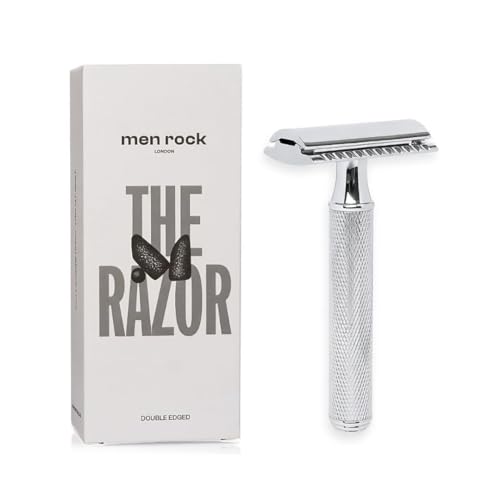 Men Rock The Double Edged Razor - Rasierhobel für Herren, Ergonomischer Griff, Safety Razor, 1 Stück von Men Rock