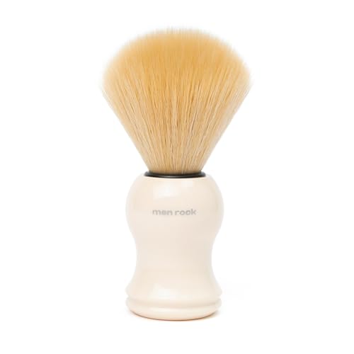 Men Rock The Shaving Brush – Veganer Rasierpinsel mit Synthetischen Borsten, 1 Stück von Men Rock