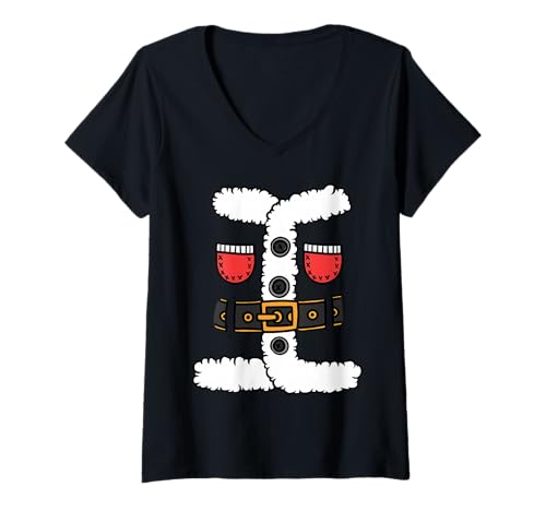 Damen Holiday Costume Tees Fun Funny Christmas Novelty Shirt T-Shirt mit V-Ausschnitt von Men Women Holiday Costume Tee Shirt